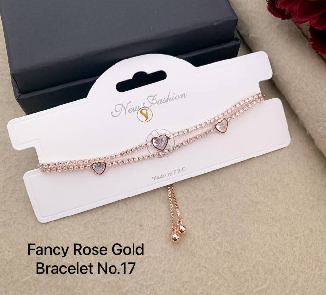 14 Designer Rose Gold Bracelets Wholesale Shop In Surat
